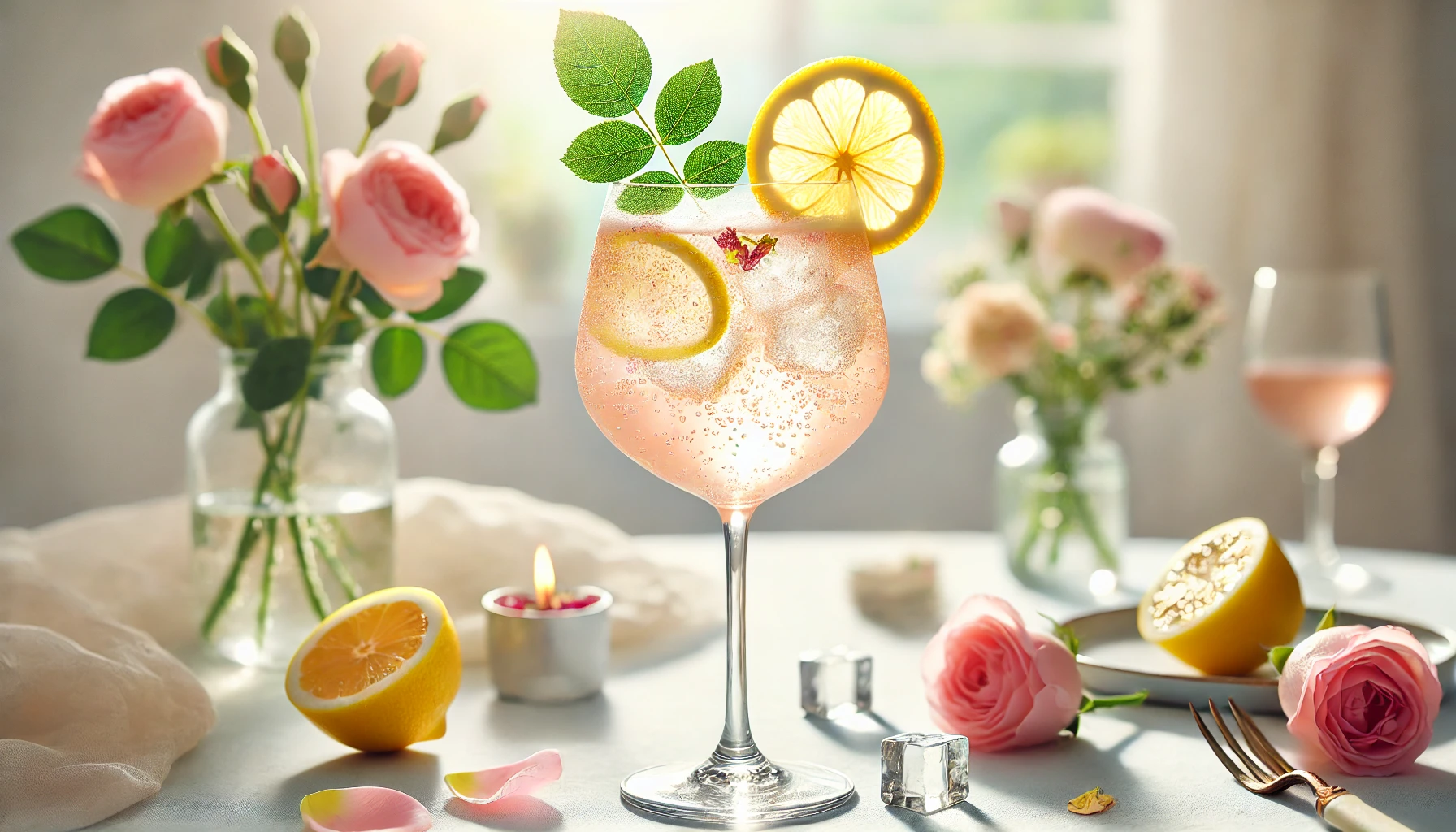 Rosen-Zitronen-Spritzer