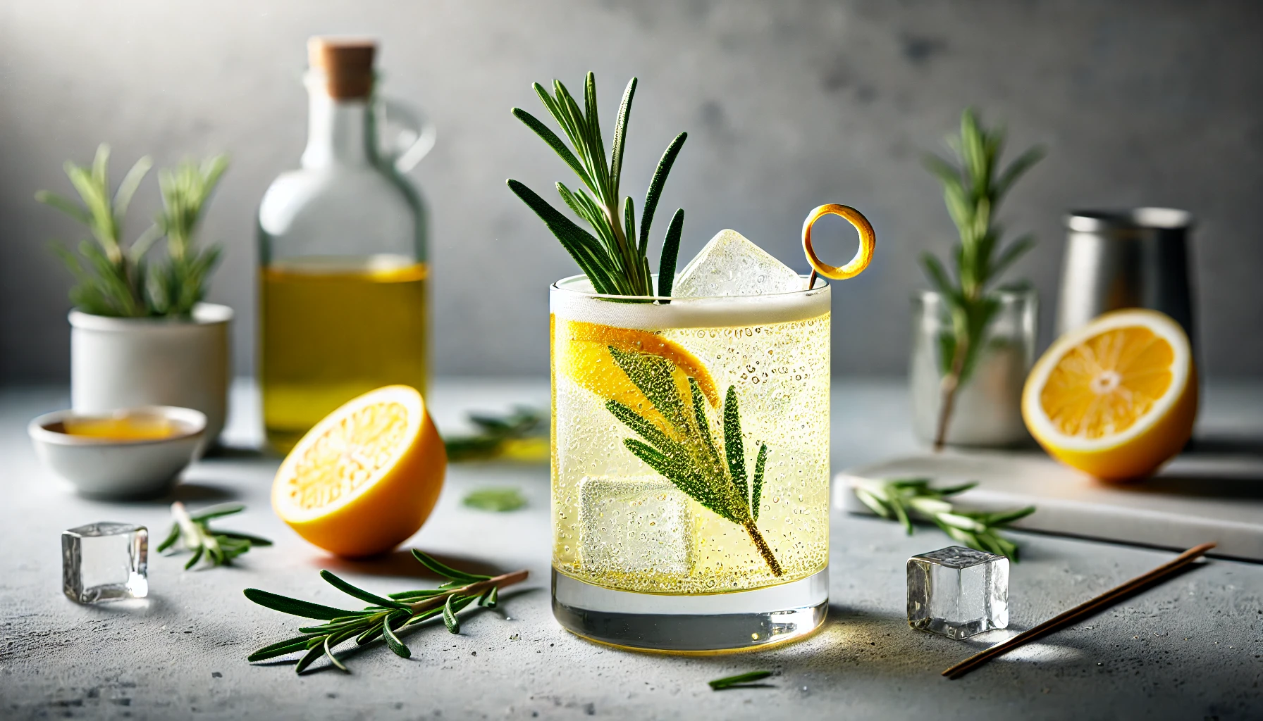 Fizz agli Agrumi, Rosmarino e Olio d'Oliva