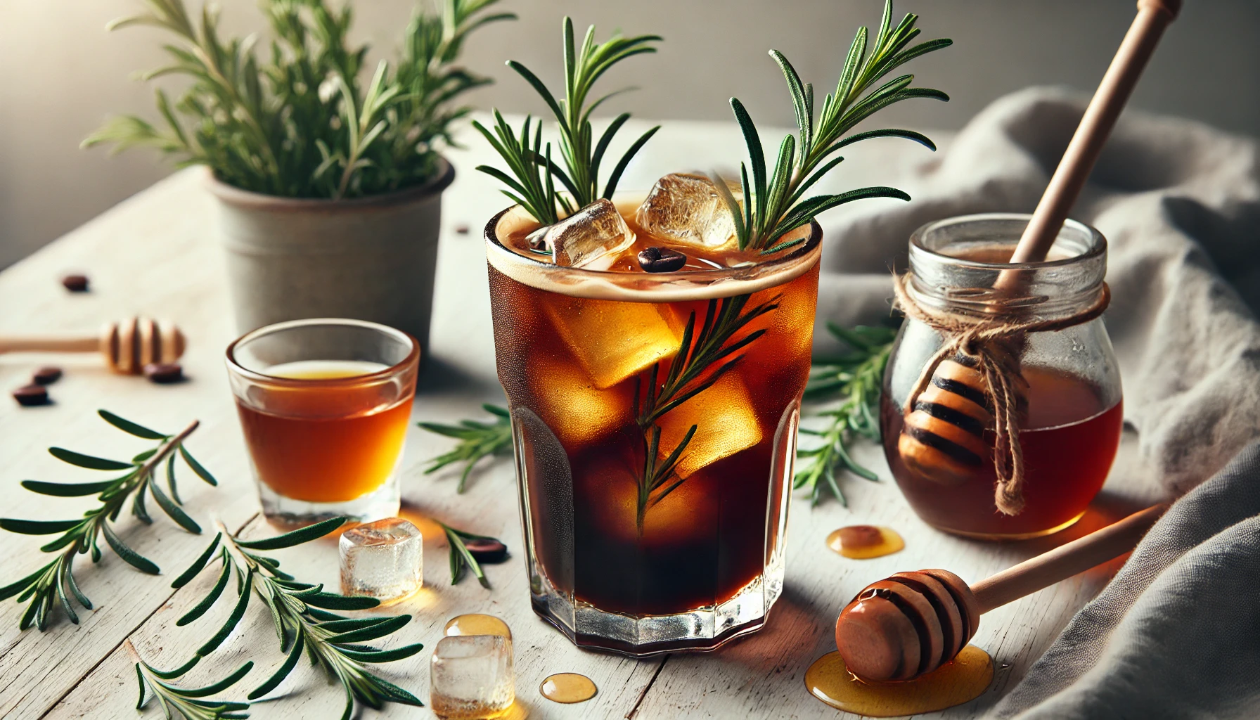 Café Glacé au Miel et au Romarin