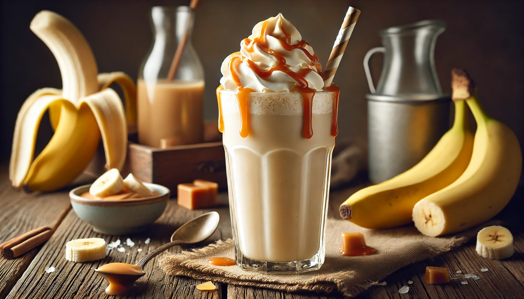 Salted Caramel Banana Milkshake