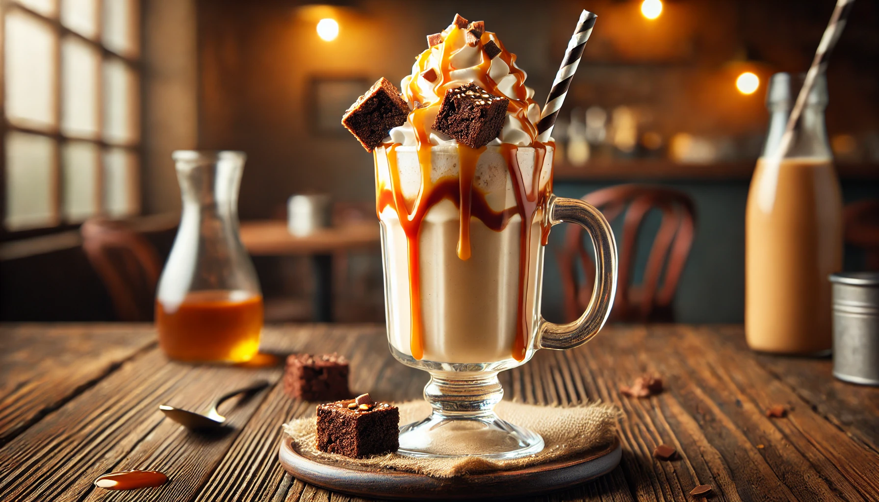 Salted Caramel Brownie Milkshake