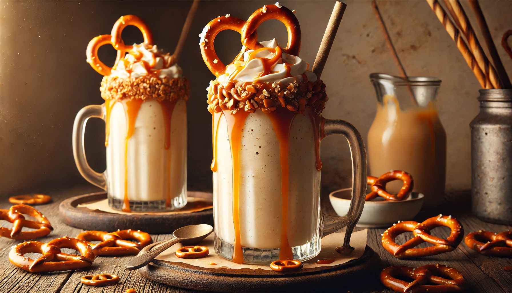 Salted Caramel Pretzel Milkshake