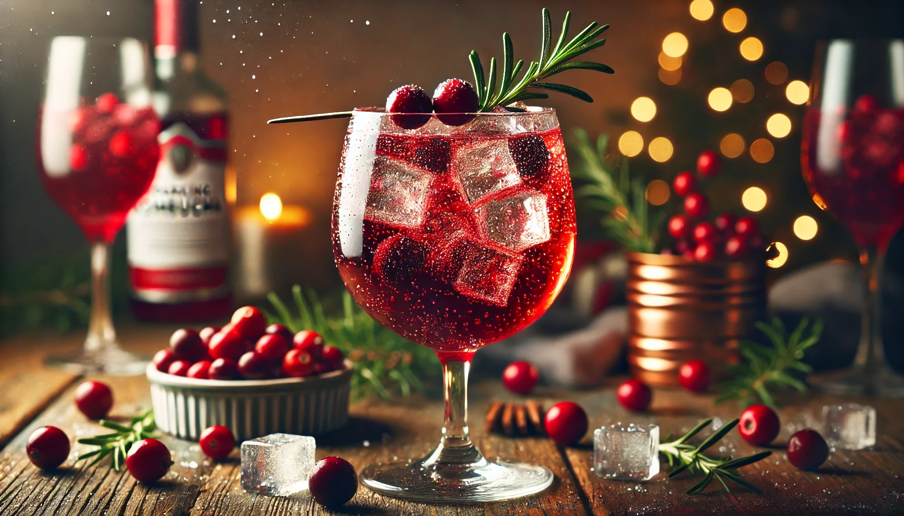 Mocktail Frizzante al Kombucha e Mirtillo Rosso