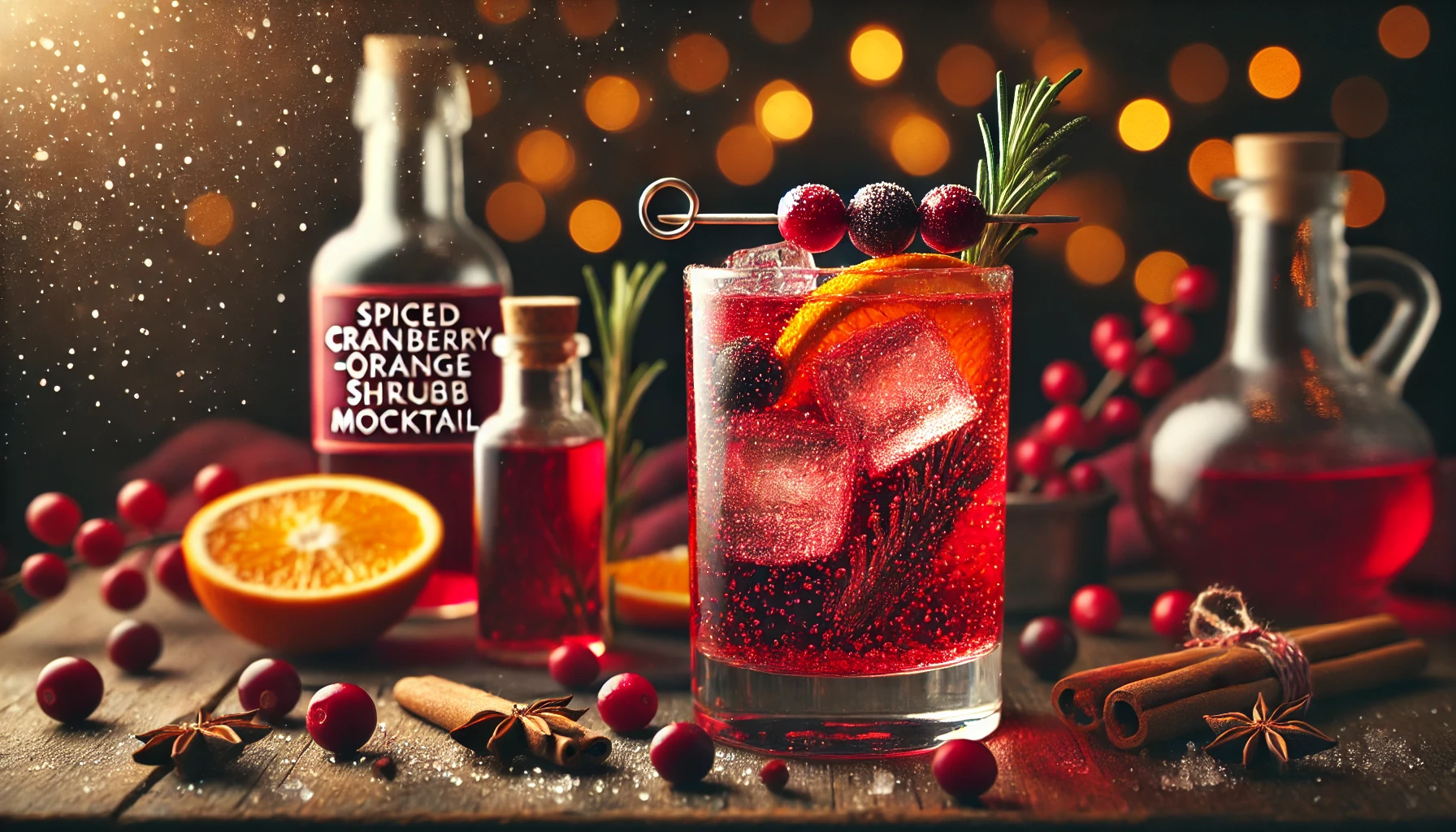 香料蔓越莓柳橙果醋無酒精雞尾酒