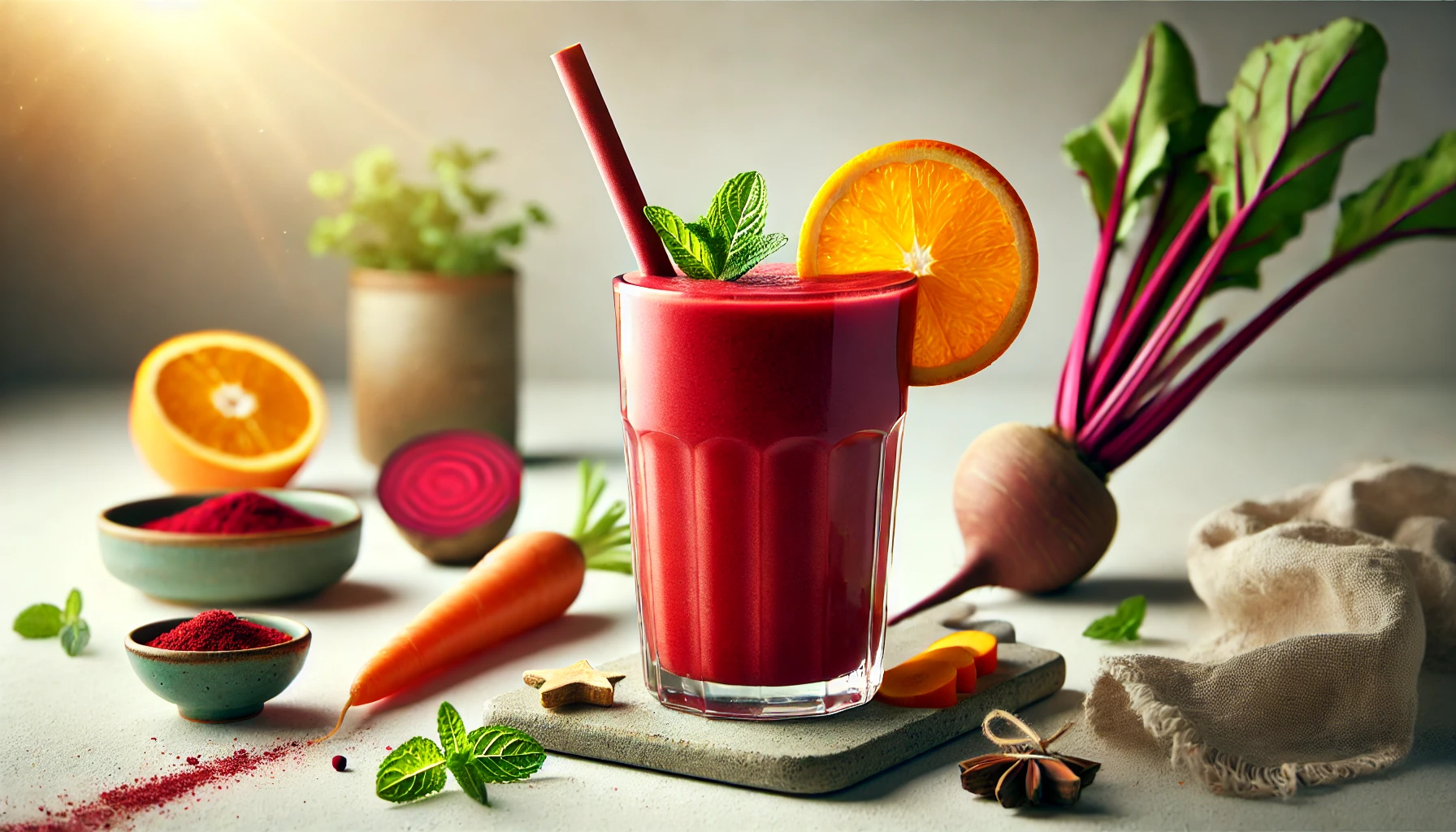 日出甜菜根胡萝卜思慕雪