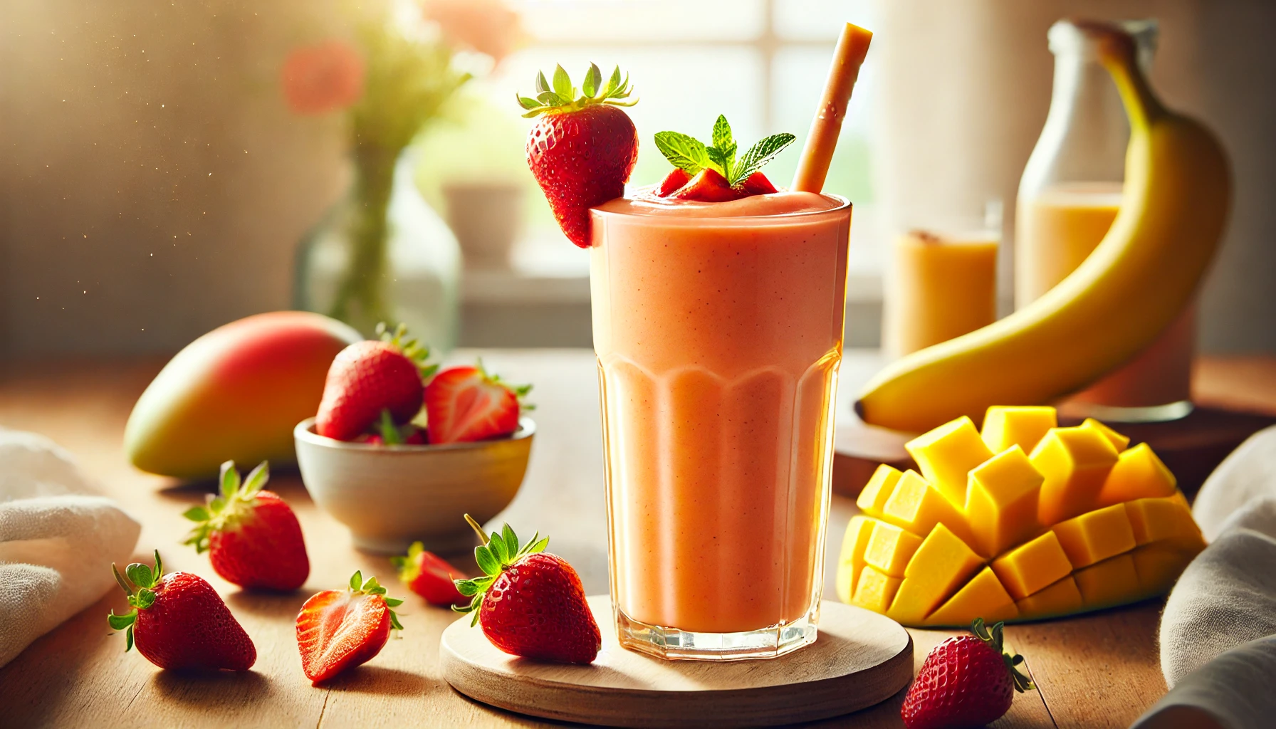 Sunshine Strawberry Mango Smoothie