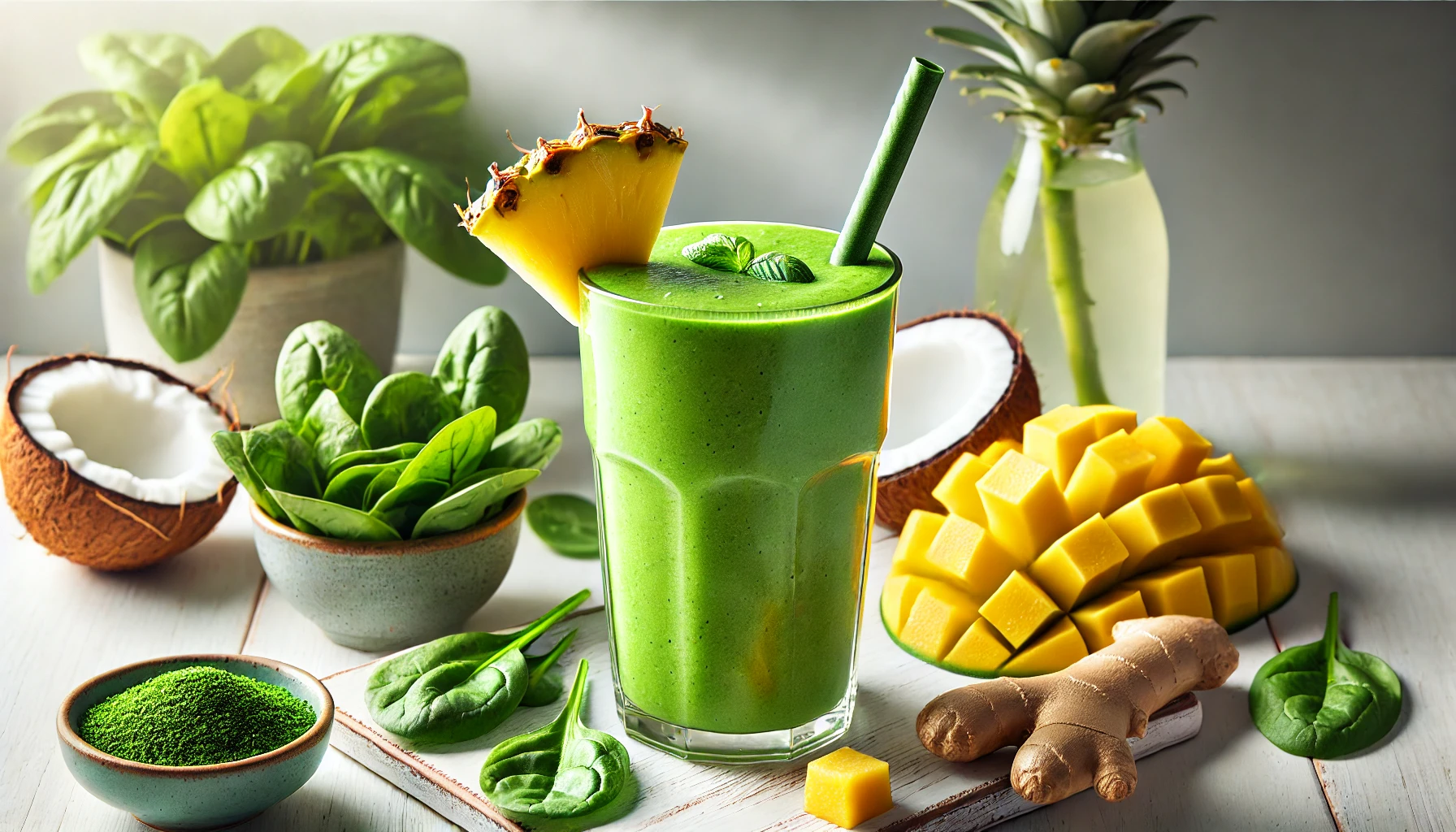 热带生姜绿色思慕雪