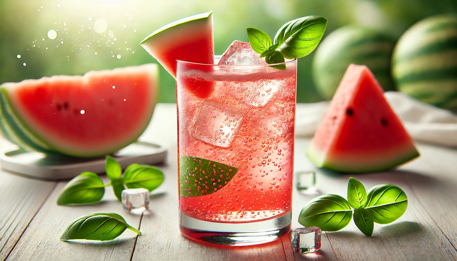 Cooler cu pepene roșu și busuioc