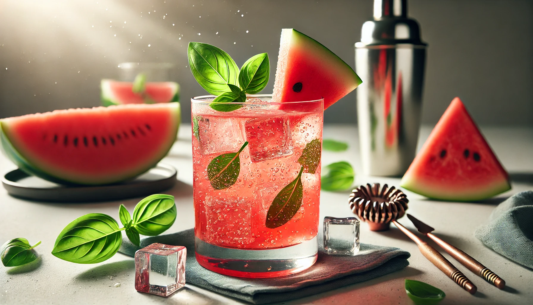 Mocktail Smash di Anguria e Basilico
