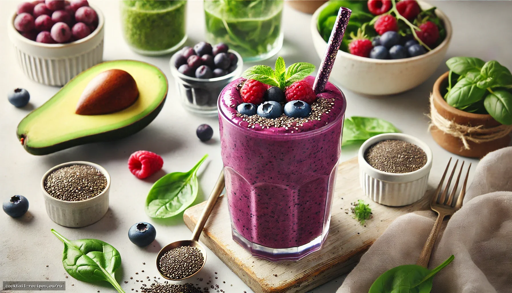 Ягодно-авокадовый смузи для улучшения работы мозга